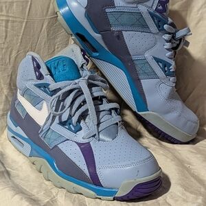 Nike Light Blue and Purple Athletic Sneakers